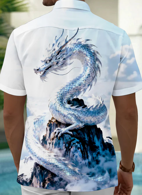 Dragon Men's Pocket Short Sleeve Shirts